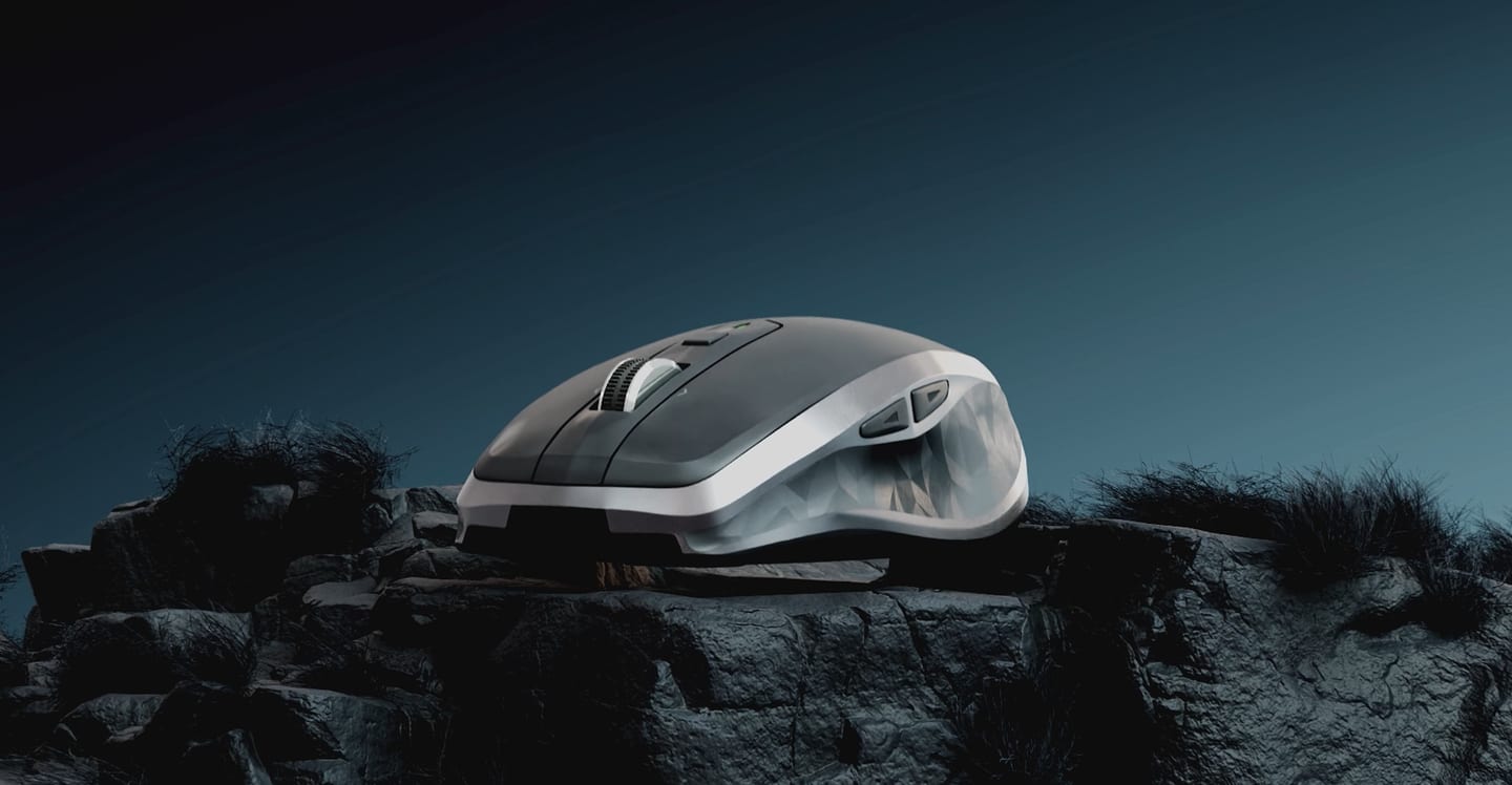 Logitech MX Anywhere 2S, close detail of the scroll wheel